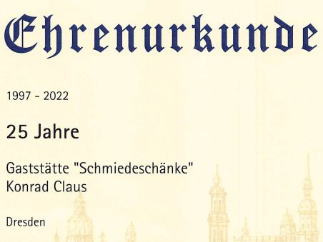 25 Jahre Schmiedeschänke